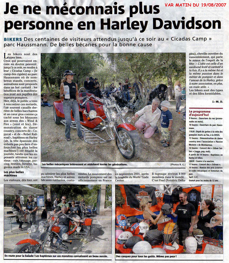 Je ne connais plus personne en Harley Davidson - 18 Août 2007